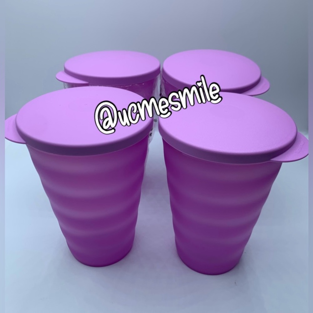 Tupperware Ripple Tumblers with Seals 4Pk